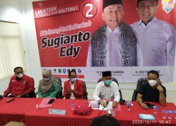 Real Count Tim Kampanye Paslon 02, H Sugianto Sabran-H Edy Pratowo Menang