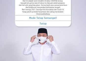 Gubernur Kalteng Sebut Tahun 2020 Tahun Penuh Ujian dan Tantangan