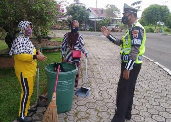 Sat Lantas Polres Seruyan Sosialisasi Prokes dan 3M 