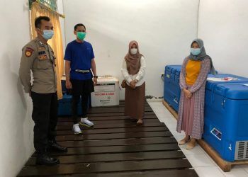 Kapolres Seruyan Cek Kesiapan Pos Pam Vaksin Covid-19 di Dinas Kesehatan