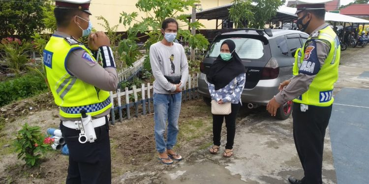 Satlantas Polres Seruyan Himbau Warga Selalu Gunakan Masker Saat Keluar Rumah