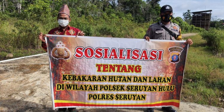 Polsek Seruyan Hulu Gencar Sosialisasi Cegah Karhutla
