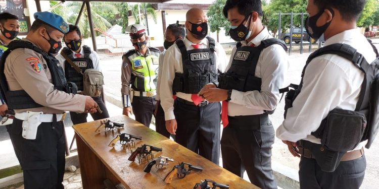 Cegah Penyalahgunaan Senpi, Sipropam Polres Seruyan Periksa Senpi Dinas