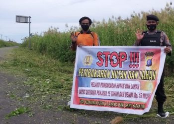 Polsek Seruyan Hilir Sosialisasikan Maklumat Larangan Karhutla