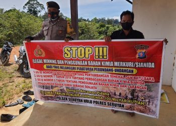 Polsek Seruyan Hulu Terus Imbau Warga Cegah Illegal Mining