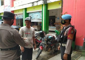 Tim Yustisi Polres Seruyan Sasar Pasar Saik, Tegur Warga Tak Pakai Masker