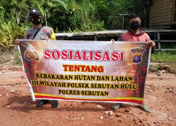 Polsek Seruyan Hulu Sosialisasi Larangan Illegal Logging 
