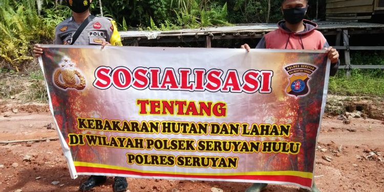 Polsek Seruyan Hulu Sosialisasi Larangan Illegal Logging 