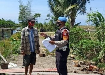 Personel Polsek Seruyan Hilir Gencar Sosialisasikan Maklumat Kapolda Kalteng