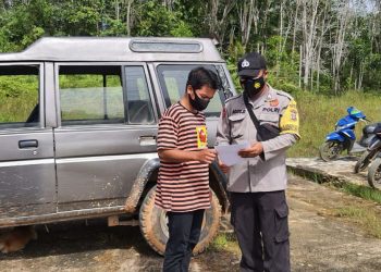 Polsek Seruyan Hulu Sosialisasi Cegah Karhutla ke Warga