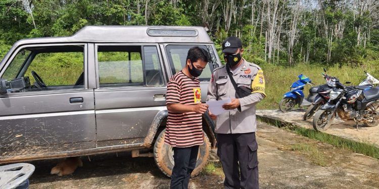 Polsek Seruyan Hulu Sosialisasi Cegah Karhutla ke Warga