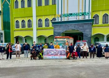 Ketua PWM dan Rektor UMPR Lepas Bantuan Korban Banjir Kalsel