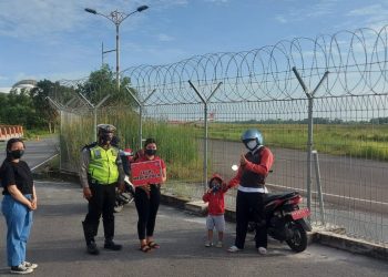 Sambil Cegah Balapan Liar Satlantas juga Sosialisasikan Prokes