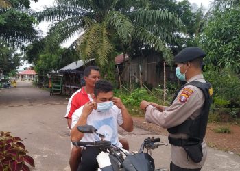 Sembari Lakukan Pengaturan Pagi, Polsek Danau Sembuluh Gelorakan Maskerisasi