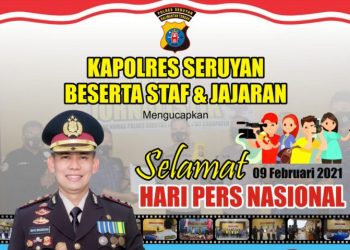 Kapolres Seruyan Ucapan “Selamat Hari Pers Nasional Kepada Seluruh Insan Pers”