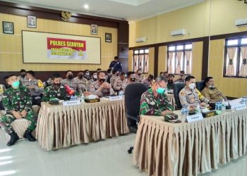 Kapolres Seruyan Zoom Meeting Bersama 36 Bhabinkamtibmas di Kabupaten Seruyan