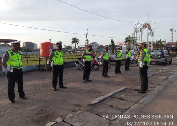 Sat Lantas Polres Seruyan Gatur Lalin Pagi Hari