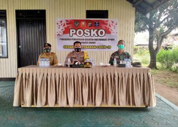Kapolres Seruyan Laksanakan Video Confrence Lounching Posko PPKM Berbasis Mikro  