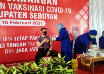Kapolres Seruyan AKBP Bayu Wicaksono Hari Ini Divaksin Covid-19