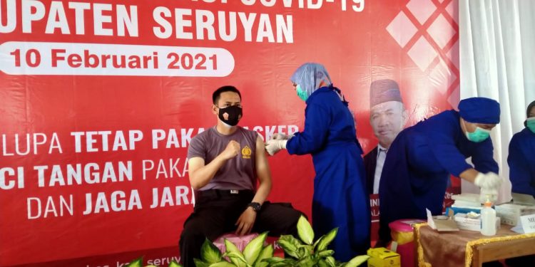 Kapolres Seruyan AKBP Bayu Wicaksono Hari Ini Divaksin Covid-19
