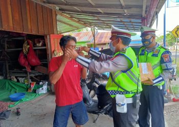 Satlantas Polres Seruyan Himbau Masyarakat Peduli Covid-19