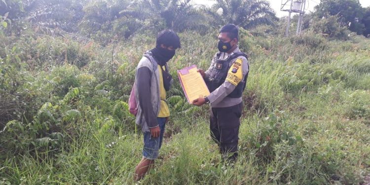 Polsek Seruyan Hilir Terus Sosialisasikan Larangan Karhutla