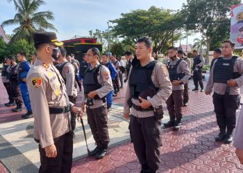 Kapolres Seruyan Pimpin Pemeriksaan Gaktibplin yang Dilaksanakan Sipropam