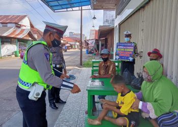 Sat Lantas Polres Seruyan Rutin Melaksanakan Sosialisasi Prokes