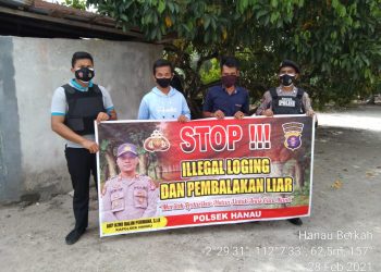 Cegah Illegal Logging, Polsek Hanau Sosialisasi Kepada Masyarakat