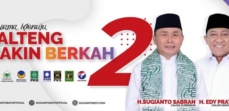 Sah! H Sugianto Sabran – H Edy Pratowo Menangi Pilgub Kalteng