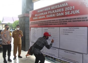 Polres Seruyan Dukung Deklarasi Damai Pilkades Serentak 2021