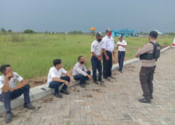 Tak Kenal Lelah Polres Seruyan Lakukan Himbauan Protokol Kesehatan