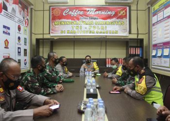 Coffee Morning, TNI-Polri Kabupaten Seruyan Perkuat Sinergitas
