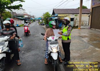 Sat Lantas Polres Seruyan Sosialisasi Maklumat Kapolda Kalteng