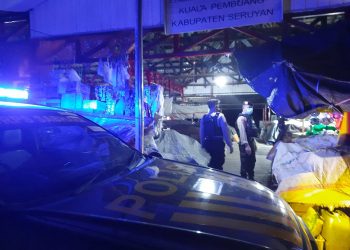 Satuan Sabhara Polres Seruyan Patroli “Blue Light”di Lokasi Rawan Kejahatan