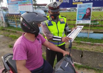 Cegah Karhutla Sat Lantas Polres Seruyan Sosialisasi Maklumat Kapolda Kalteng