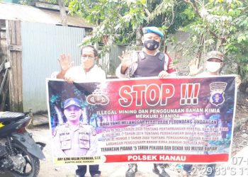 Cegah Illegal Minning, Polsek Hanau Gencar Berikan Sosialisasi Kepada Masyarakat