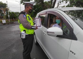 Personil Sat Lantas Polres Seruyan Sosialisasi Maklumat Kapolda Kalteng