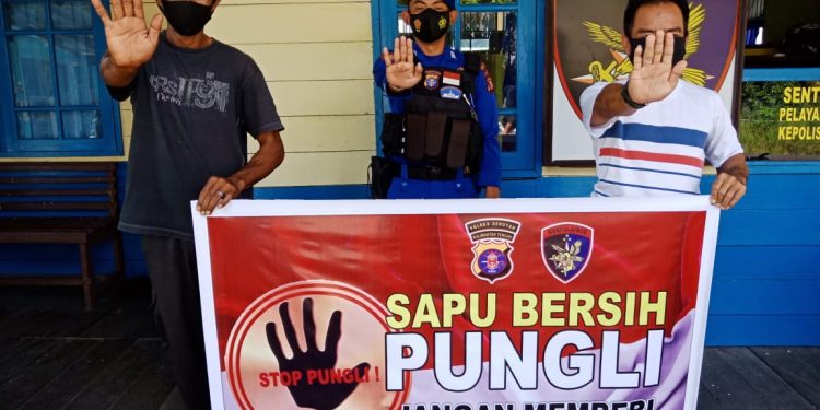 Satpolairud Polres Seruyan Sosialisasi Saber Pungli