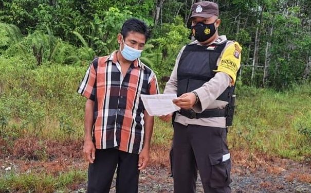 Polsek Seruyan Hulu Sosialisasi Cegah Karhutla