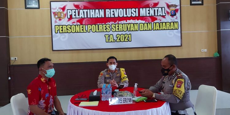 Kapolres Seruyan Pimpin Pelaksanaan Pelatihan Revolusi Mental