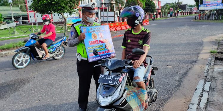 Sat Lantas Polres Seruyan Himbau Masyarakat Laksanakan Prokes