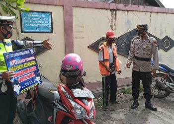 Sat Lantas Polres Seruyan Sosialisasi Kamsletibcar Lantas dan Prokes