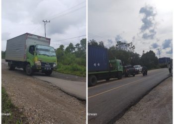 Wakil Ketua DPRD Mura Soroti Jalan  Nasional yang Rusak Parah