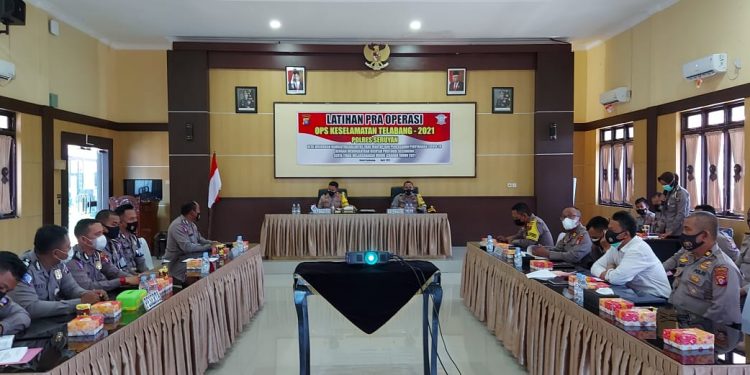 Polres Seruyan Gelar Lat Pra Ops Keselamatan Telabang 2021