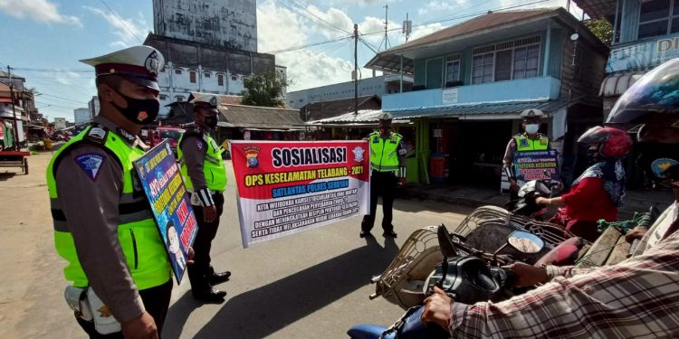 Cegah Covid-19, Satlantas Polres Seruyan Sosialisasi Operasi Telabang 2021