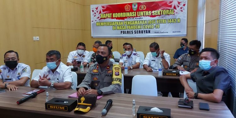 Polres Seruyan Gelar Rakor Pengamanan Idul Fitri 1442 H/2021 M