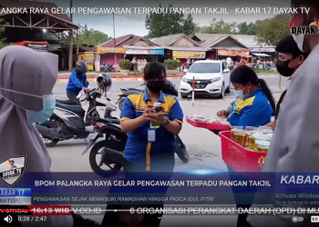 BBPOM Palangka Raya Lakukan Pengawasan Terpadu Pangan Takjil