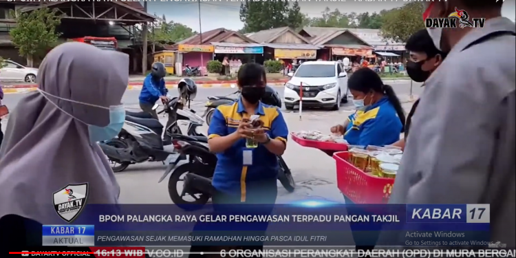 BBPOM Palangka Raya Lakukan Pengawasan Terpadu Pangan Takjil