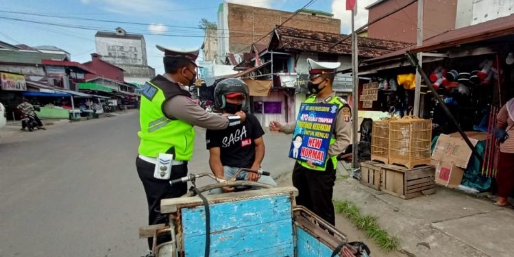 Sat Lantas Polres Seruyan Himbau Larangan Mudik Cegah Covid-19